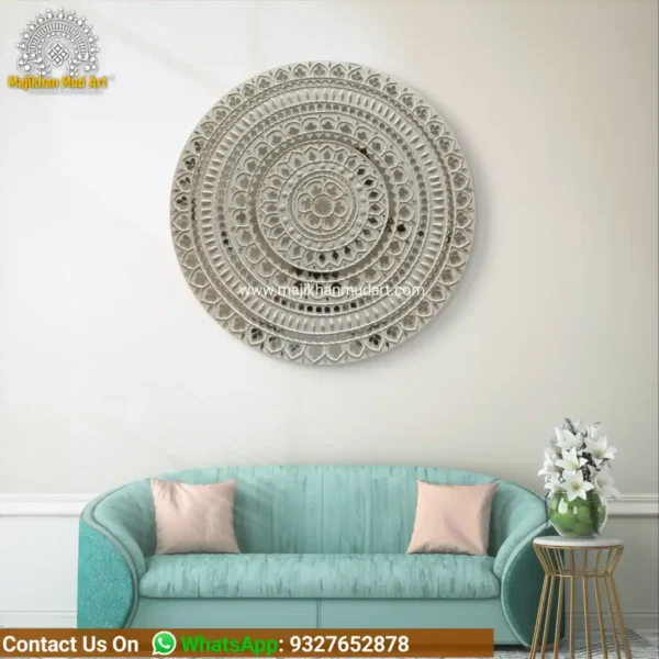 Mandala design in Lippan art | home decor | wall art piece