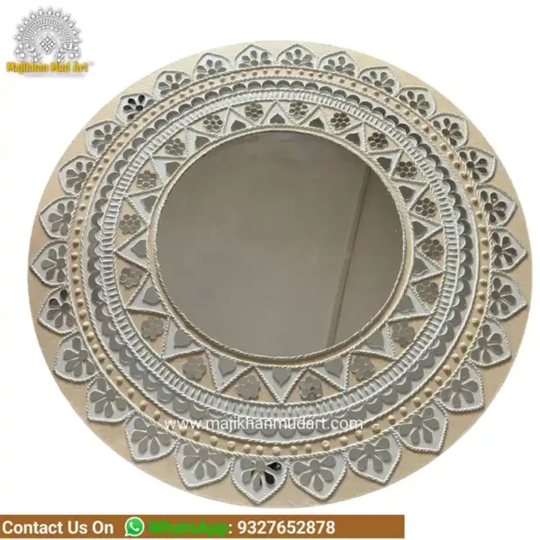 Mud work round mirror| Lippan art mirror| home decor - Image 2