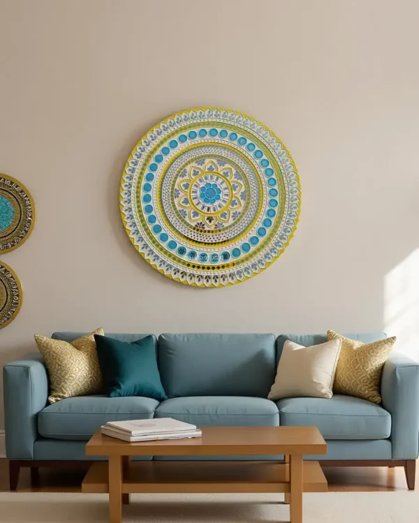 Mud Art colourful vibe | special intricate design | home decor piece