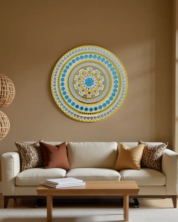 Mud Art colourful vibe | special intricate design | home decor piece