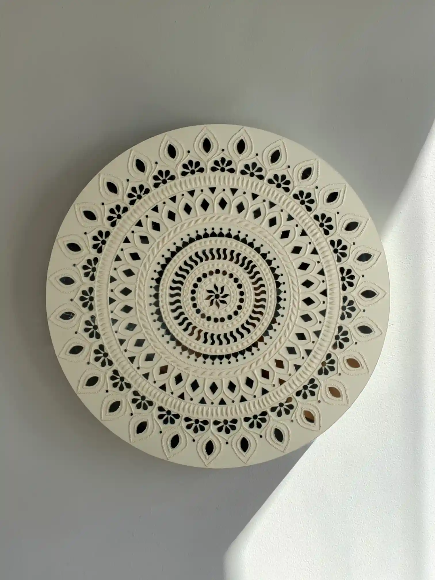 Handmade Lippan art mandala piece| beutiful piece made by hands | home decor piece | interior decor item | decor wall piece - Image 2