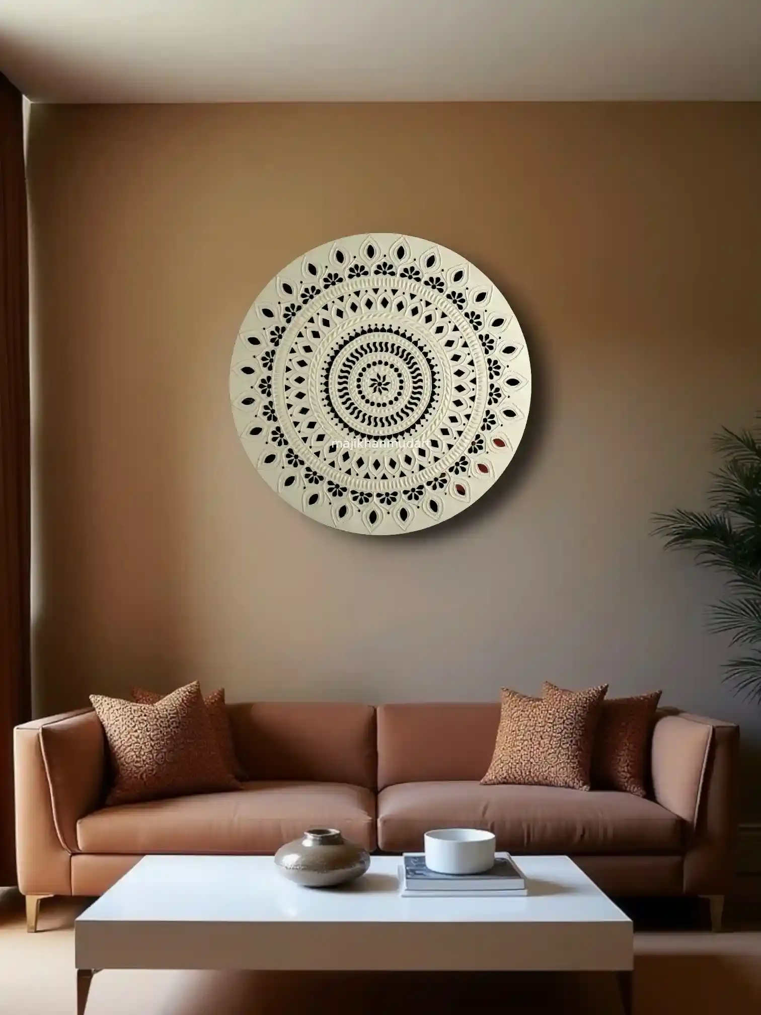 Handmade Lippan art mandala piece| beutiful piece made by hands | home decor piece | interior decor item | decor wall piece