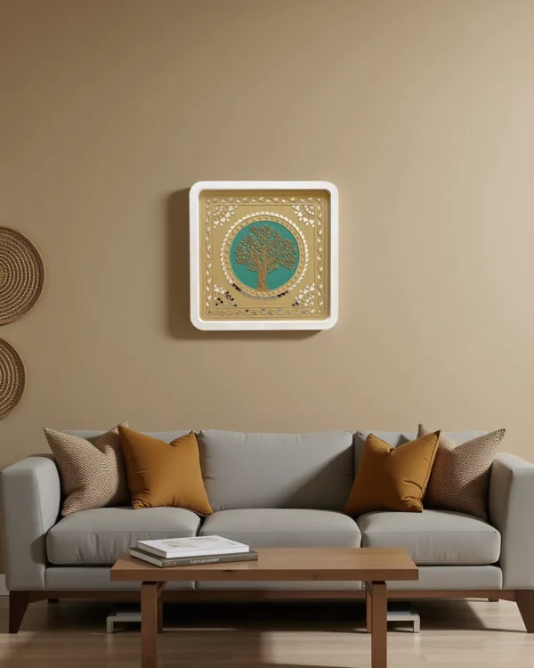 Tree inspired Lippan art boxes design | intricate art work design